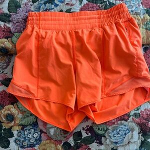 Lululemon hotty hot highlight orange shorts